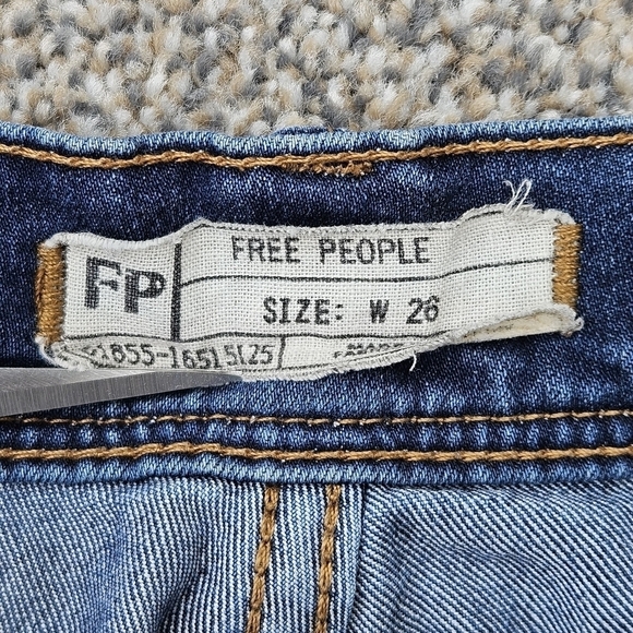 Free People Skinny Ankle Medium Wash Mid Rise Jeans 61855-16515125 Women's 26 - Picture 5 of 15